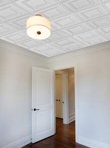 1pc/2pcs/10pcs Self-Adhesive 3D Foam Wall Sticker, Thickened Crashproof Wall Sticker, Simple And Modern Style Wall Paper, Soundproof Wall Paper For Bedroom Decor, Living Room Decor, Tv Background Decor, Ceiling Decor, Bathroom Decor, Etc. Simple Solid Color Design, Suitable For Bed Head, Room & Living Room Decoration, Easy To Paste, Free Combination, Ideal For Room Renovation, Simple & Elegant Home Decoration, Minimalist Modern Style Home Decor, Dustproof And Waterproof Room Decoration Stuff, B,Renovation Stickers Peel Wall Panels,Wall Paper, Wallpapers,Spring Decoration Items Refresh Your Home,Rama Decoration Stickers Gifts Birthday Graduation - White - View 3