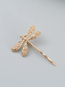 蜻蜓裝飾邊夾 - 金色 - 查看 3