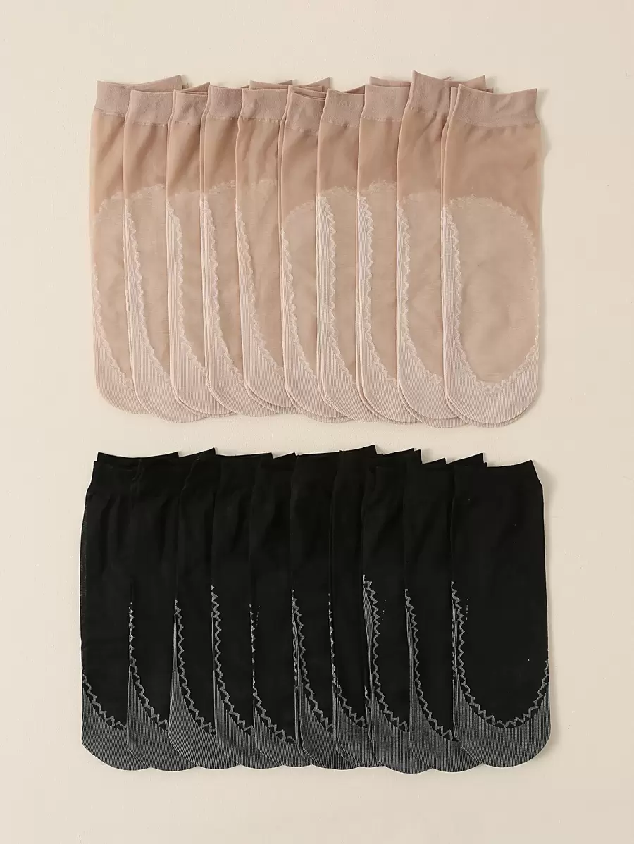 20pairs Sheer Crew Socks