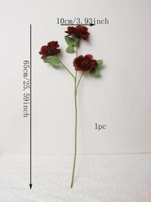 1pc Artificial Flower - Red - View 3