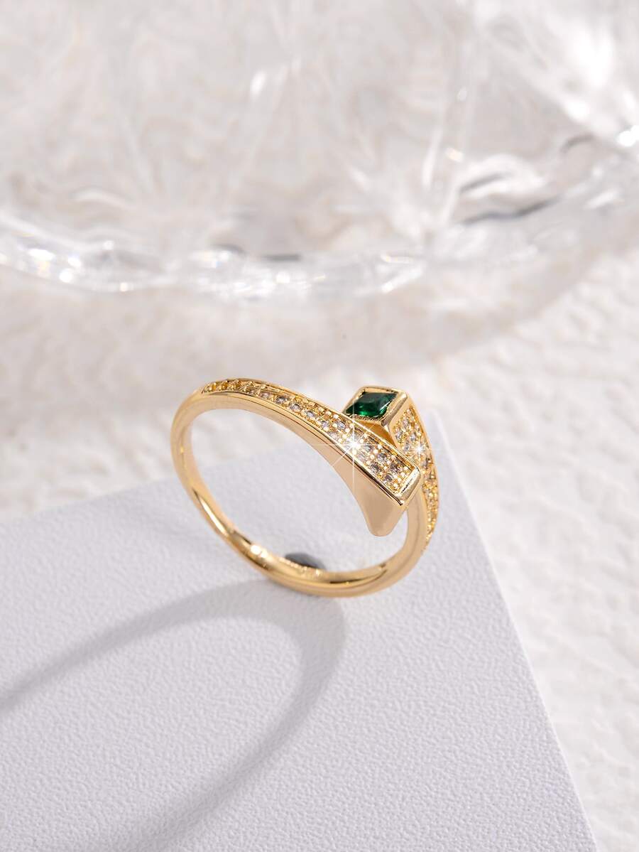 水鑽裝飾開口戒指