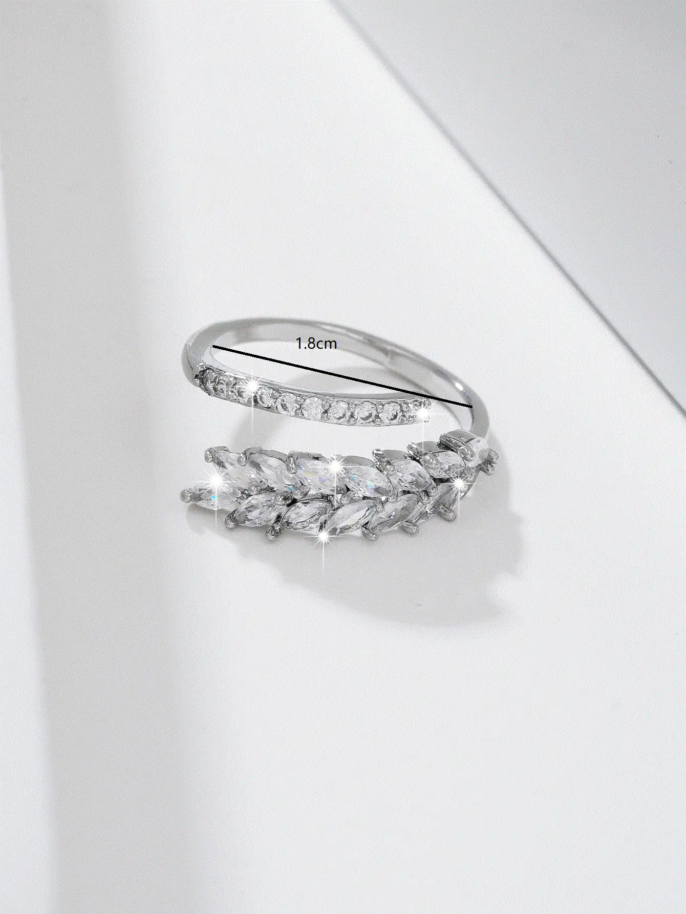 Cubic Zirconia Decor Wrap Ring
