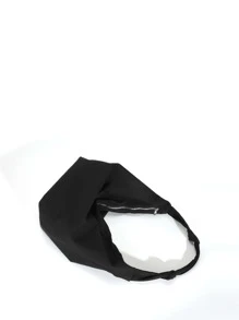 Minimalist Hobo Bag - Black - View 5