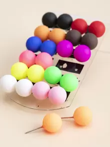 12pairs Ball Design Stud Earrings - Multicolor - View 3