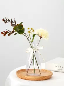 1 件 6.85 英寸亚克力塑料透明花瓶、家居桌面装饰、生日婚礼餐桌装饰花瓶、玻璃外观塑料花瓶 - 無色 - 查看 8