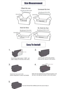 Graphic Print Stretchy Sofa Slipcover - Multicolor - View 6