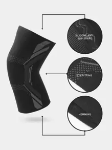 1PC Knee Compression Sleeve For - Knee Sleeves For Women & Men, Knee Brace For Running, Workout, Sports, - Black - View 7