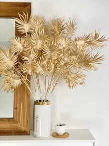 1 cây mọng nước nhân tạo phun vàng bằng nhựa có dây, hoa trang trí chân thực cho gia đình, đám cưới, tiệc tùng, sự kiện ngoài trời, cao 70cm - Vàng - Xem 1