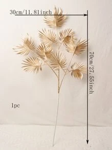 1 cây mọng nước nhân tạo phun vàng bằng nhựa có dây, hoa trang trí chân thực cho gia đình, đám cưới, tiệc tùng, sự kiện ngoài trời, cao 70cm - Vàng - Xem 3