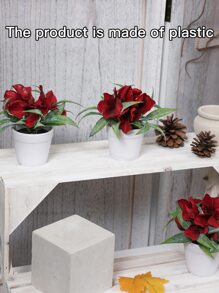 1 chậu hoa cẩm tú cầu nhân tạo, ngày lễ tình nhân, quà tặng - Nhiều màu - Xem 3