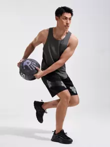 Manfinity Sport Streetwear paquete de 2 Tops Deportivos de Tirantes para hombre de alta elasticidad para entrenamiento - Gris Oscuro - Ver 3