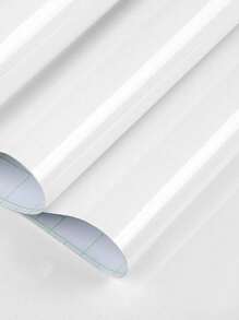 1 tờ giấy dán tường trơn, giấy dán tường PVC chống thấm nước hiện đại cho nhà bếp, nhà ở, miếng dán cải tạo, tấm ốp tường bong tróc, giấy dán tường, giấy dán tường, vật dụng trang trí mùa xuân làm mới ngôi nhà của bạn, miếng dán trang trí Rama - trắng - Xem 3