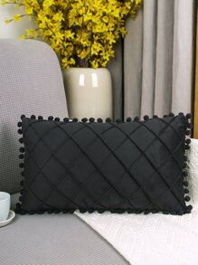 1pc Pom Pom Trang trí nội thất Đệm phủ mà không có chất làm đầy - màu đen - Xem 4
