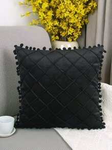 1pc Pom Pom Trang trí nội thất Đệm phủ mà không có chất làm đầy - màu đen - Xem 5