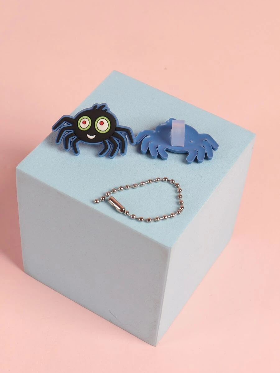 3pcs Halloween Spider Design Shoe Decoration - Multicolor - View 1