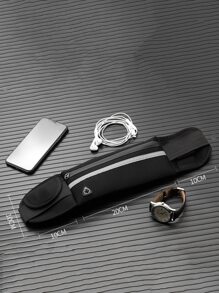 Bolso con cinturón con hebilla con cremallera - Negro - Ver 4