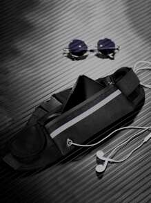 Bolso con cinturón con hebilla con cremallera - Negro - Ver 5