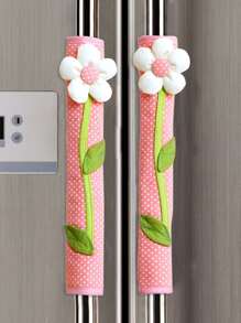 2入組/套波卡圓點花冰箱手柄覆蓋 - 彩色 - 查看 1