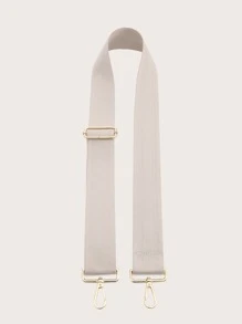 Solid Color Twill Weave Shoulder Strap - Beige - View 2