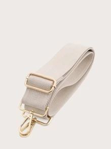 Solid Color Twill Weave Shoulder Strap - Beige - View 3