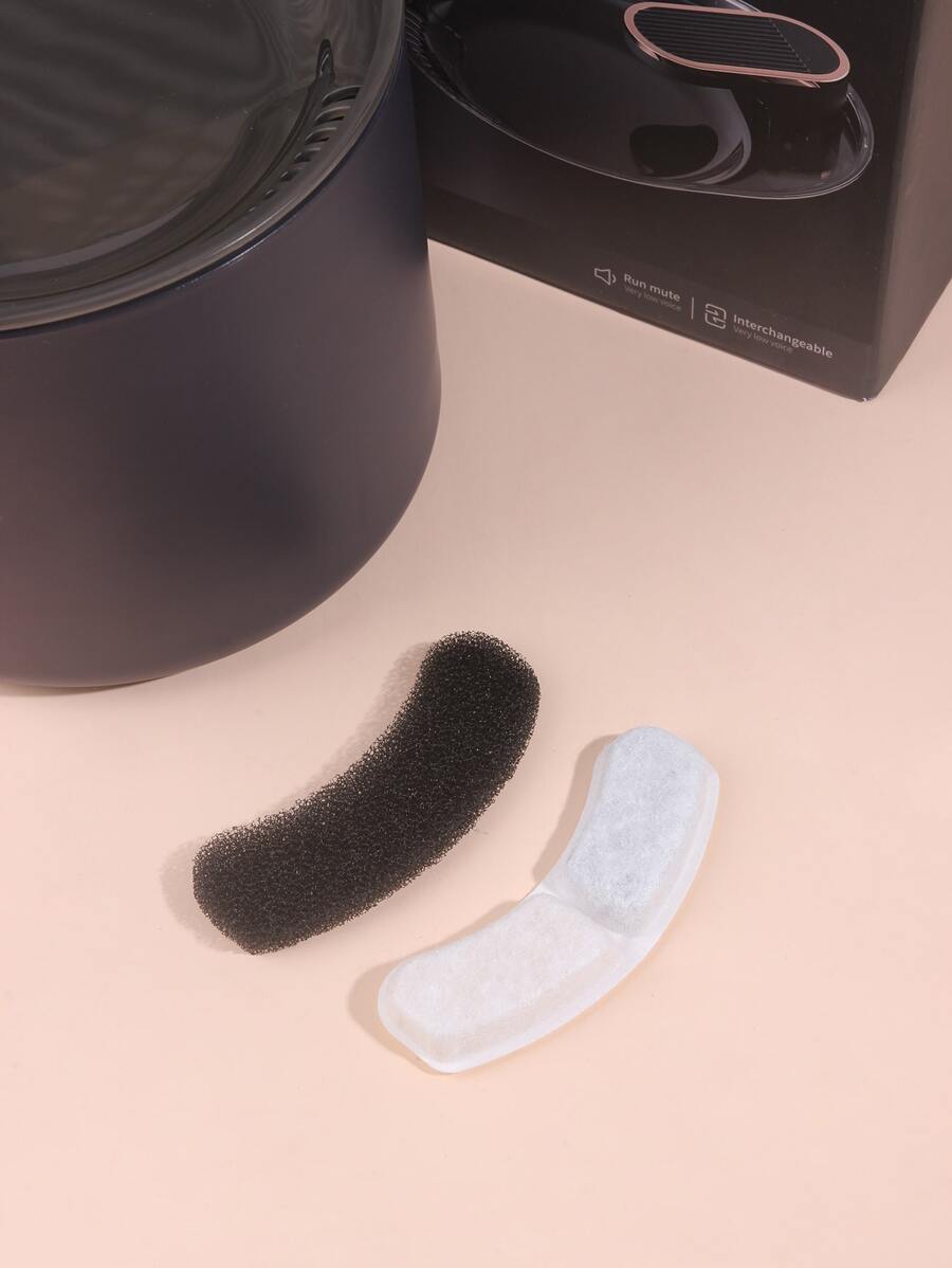 2pcs Pet Waterer Filter - Black and White - View 1