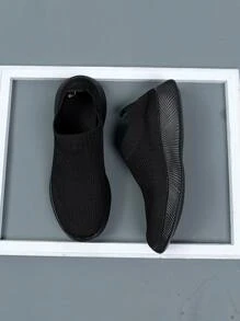 Zapatos para correr slip on - Negro - Ver 2