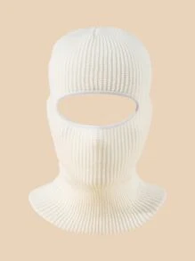 Men Solid Balaclava - Beige - View 2