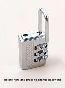 Zinc Alloy Password Lock - Silver - View 7