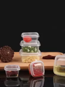 10pcs Clear Food Storage Box - Clear - View 1