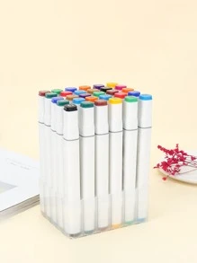 1pc 30 Grid Marker Pen Holder - White - View 1