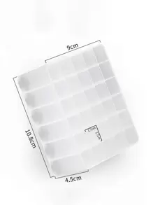 1pc 30 Grid Marker Pen Holder - White - View 3