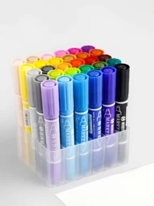 1pc 30 Grid Marker Pen Holder - White - View 4