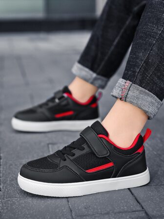 Boys Hook-and-loop Fastener Skate Shoes