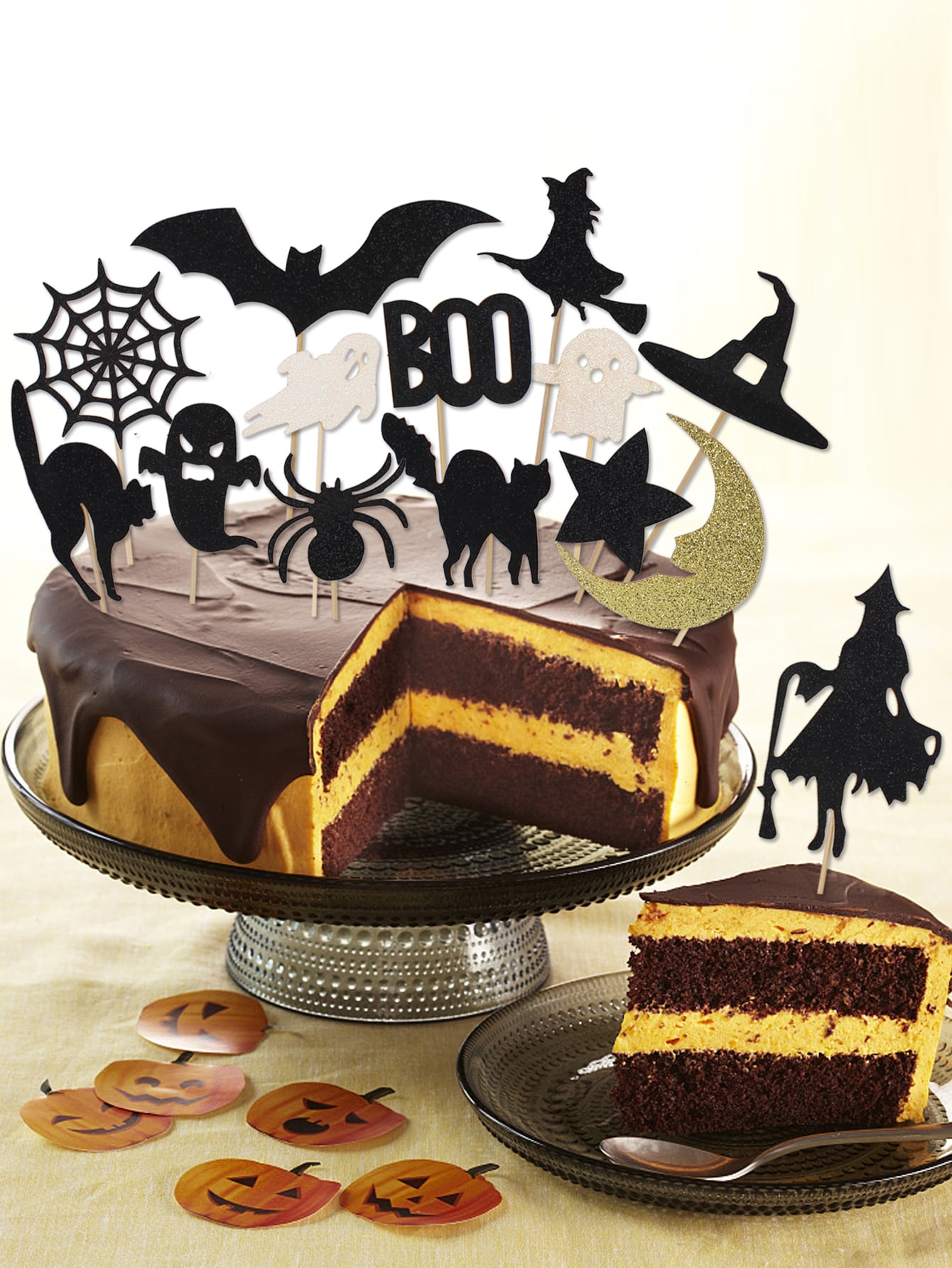 14ピース ハロウィーン デザイン ケーキトッパー