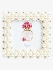 1Pc Beige Pearl High Gloss Photo Frame, Capable Of Storing 3-Inch/6-Inch/7-Inch/8-Inch/10 Inch Student Photos, Wedding Photos, And Valentine's Day Gifts (Including Random Photo Paper) - Multicolor - View 10