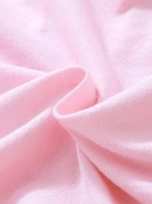 嬰兒女童標語圖形荷葉邊細肩連體衣和花卉印花腰帶短褲 - 彩色 - 查看 6