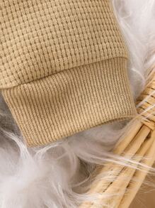 Đứa bé trai Hoa văn cầu vồng Áo chui đầu - Màu be - Xem 6