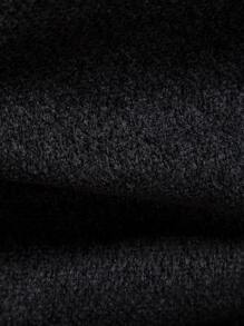 Manfinity Homme Hombres Jersey unicolor de cuello alto - Negro - Ver 4