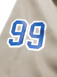 Aesthetic Post Áo sơ mi Nam Nút phía trước Lá thư Sẵn sàng - Màu Khaki - Xem 3