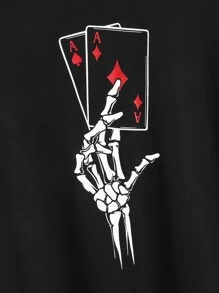 GENTILAND Tops Nam Đồ họa Giải trí - màu đen - Xem 3