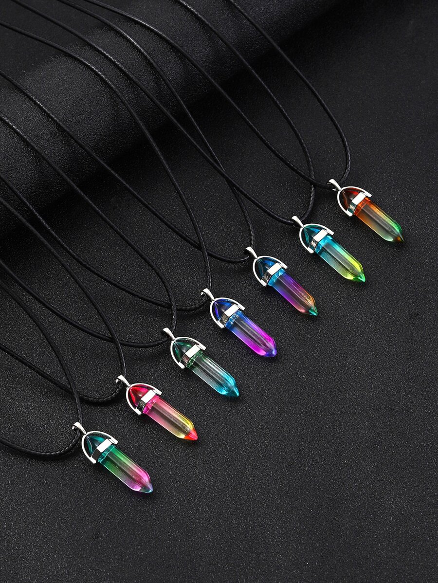 7 cái Người đàn ông Hình học Quyến rũ Vòng cổ - Nhiều màu - Xem 1