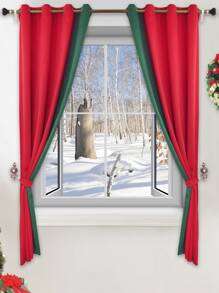 撞色1片遮光窗簾 - 彩色 - 查看 4