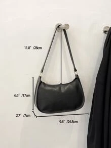 带拉链的纯色压纹几何单肩包，女士单肩包 - 压纹单肩包，时尚复古拉链包，休闲防水手提包，适合少女、女士、大学生、新秀和白领工作者，非常适合办公室、工作、商务、通勤，是女士最佳工作包