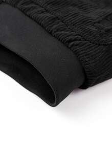 Áo khoác Nam Tương phản ren Túi Dây kéo Khối Màu Giải trí - màu đen - Xem 3