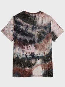 NEON BLANC Men Tie Dye Short Sleeve Vintage Tee, For Going Out, For Friends, Summer
