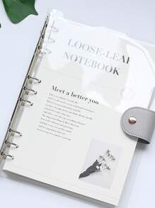 1本復古pvc A5雙環筆記本採用線條頁,適合學生和商務辦公室使用 - 彩色 - 查看 5