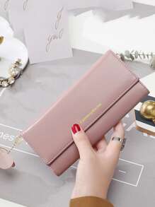 Yogodlns Letter Graphic Checkbook Cover Lightweight Modern Business Credit Card ID Card Cash Business Casual Teachers' Day Teacher Gifts Work Business Commute Travel Holiday Office Vacation For Gift For Lady For Female White-Collar Workers Wallet Wallets Wallets Teacher Gifts Gift For Girlfriend Women Gifts Present Hot Pink For Women Wallet Purse Wallet Long Wallet