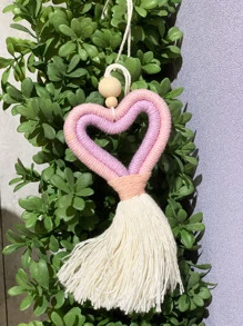 1pc Heart Design Car Hanging Ornament - Pink - View 2