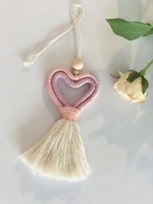 1pc Heart Design Car Hanging Ornament - Pink - View 4