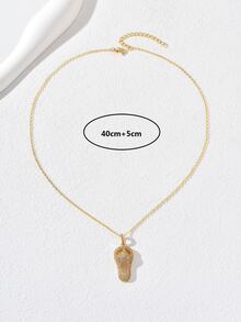 萬聖節方晶鋯石骷髏吊墜項鍊